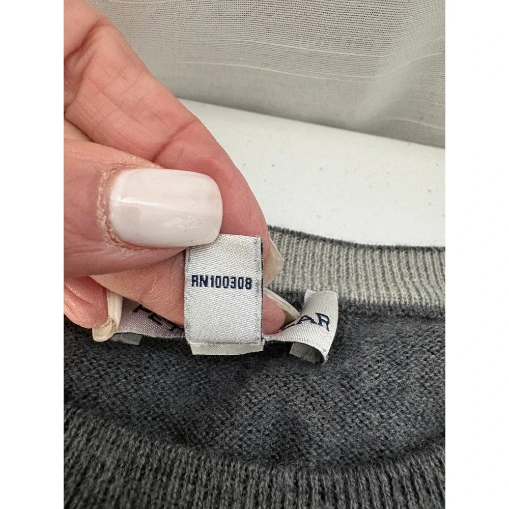 Peter Millar Mens XL Grey Merino Wool Silk Blend‎ Crewneck Sweater RN100308